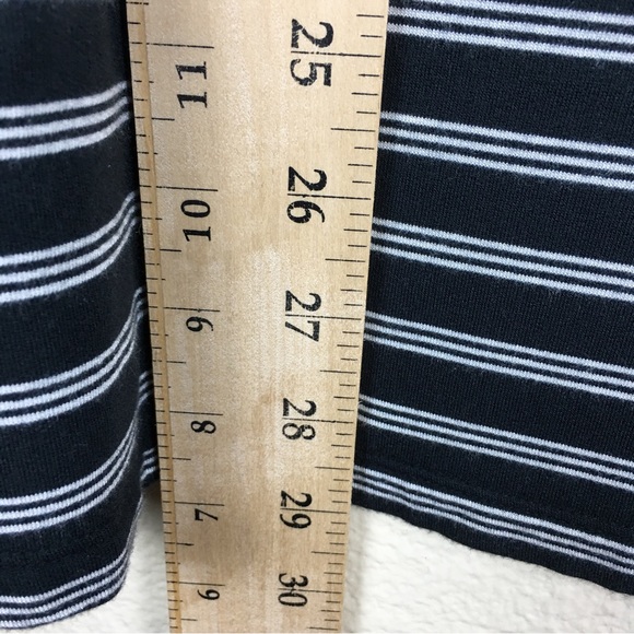 Talbots T by Talbots Women's Black/White Stripe Midi Skirt Size P - Picture 7 of 8